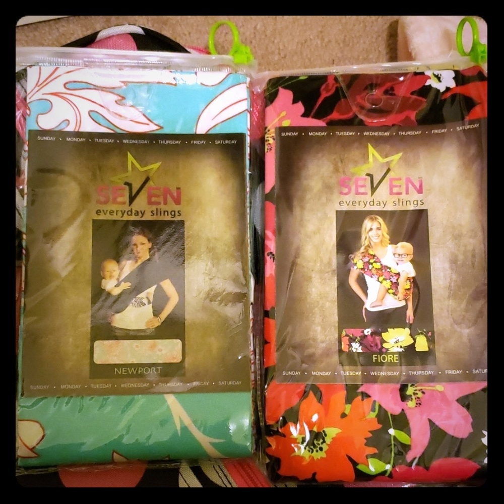 2NWT Seven Baby Slings sz 7 (1-2X) Newport & Fiore